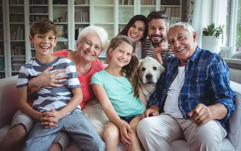 Picture of multi generational family for article on the purpose of genealogy.