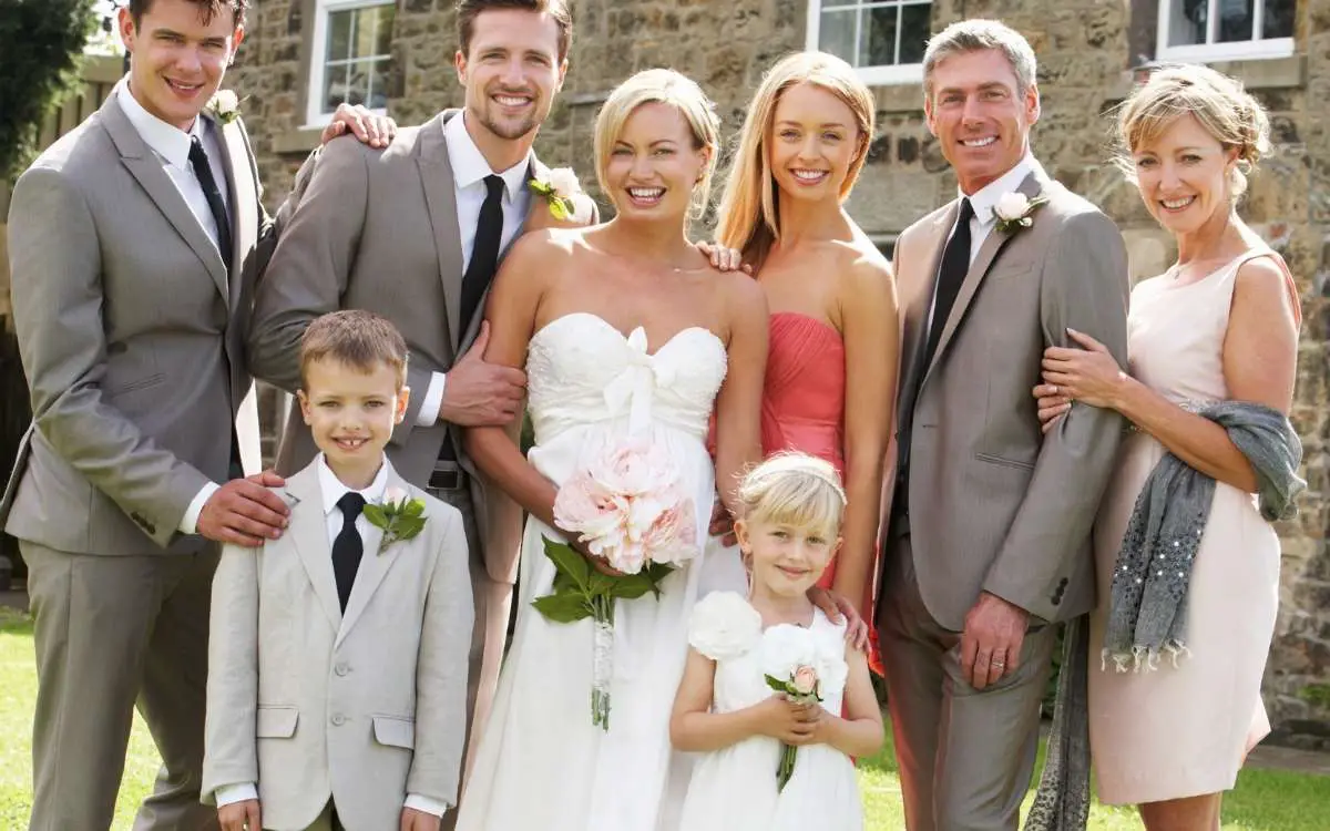 Photo showing a group of people on a wedding